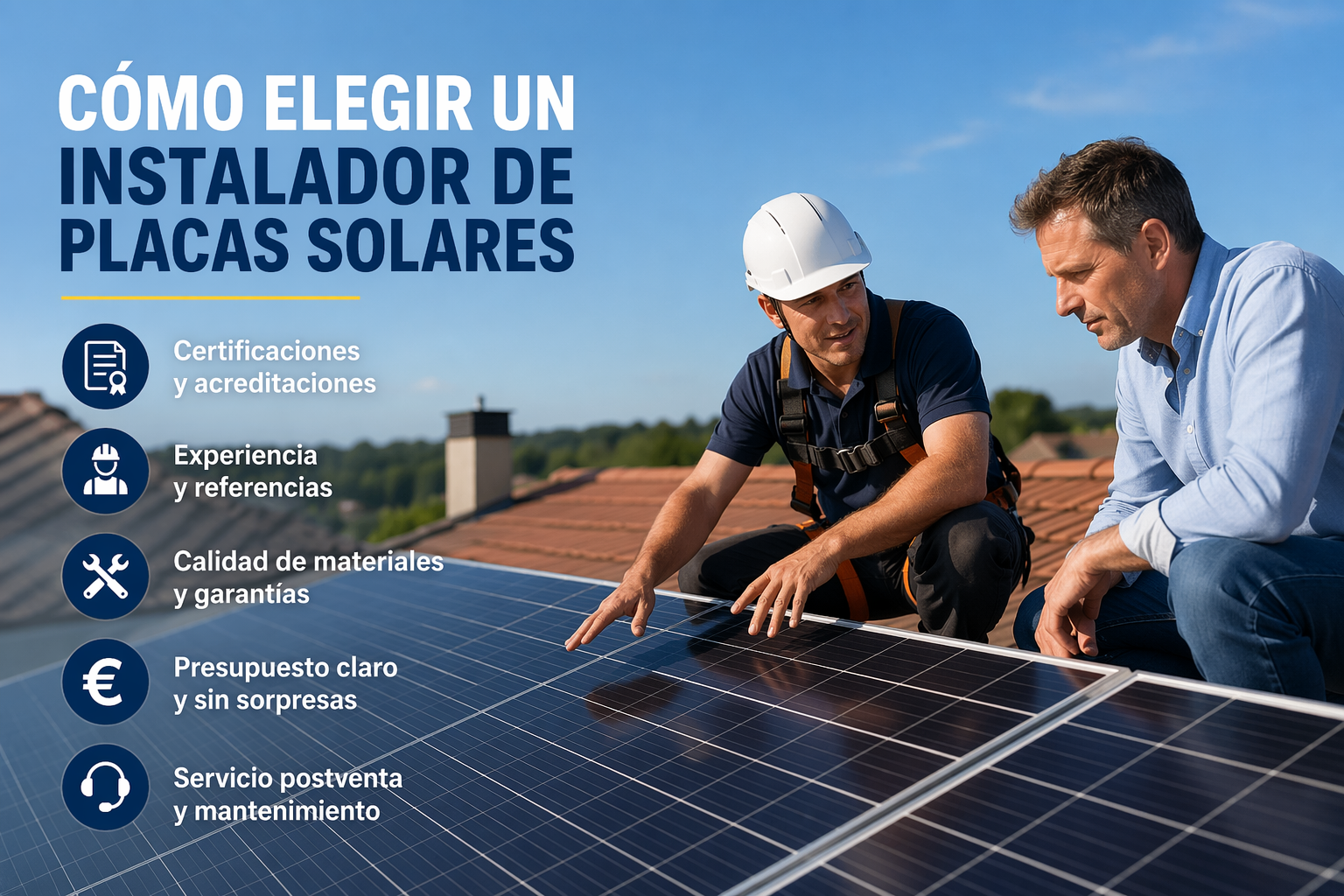 Cómo elegir un instalador de placas solares