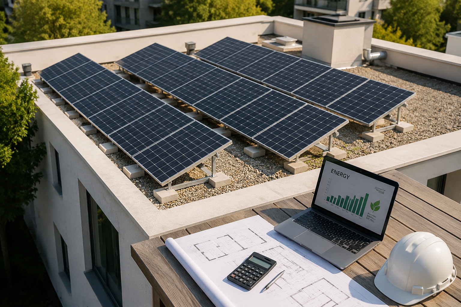 Precio de placas solares con estructura para cubierta plana