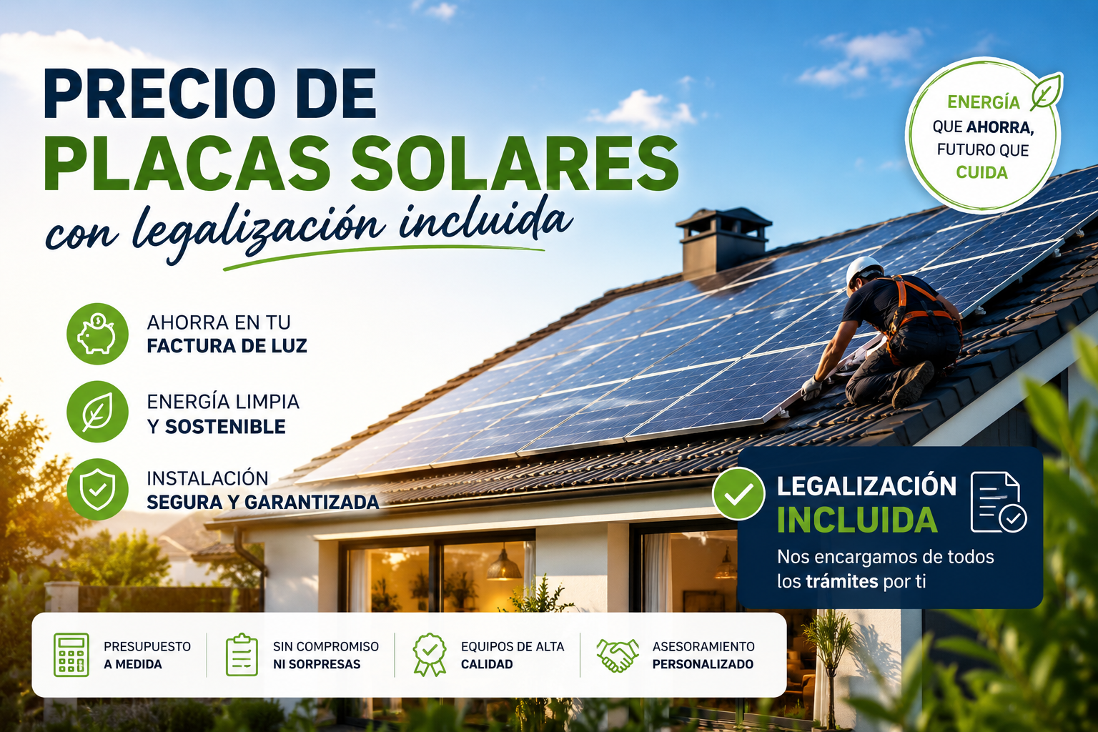 Precio de placas solares con legalización incluida