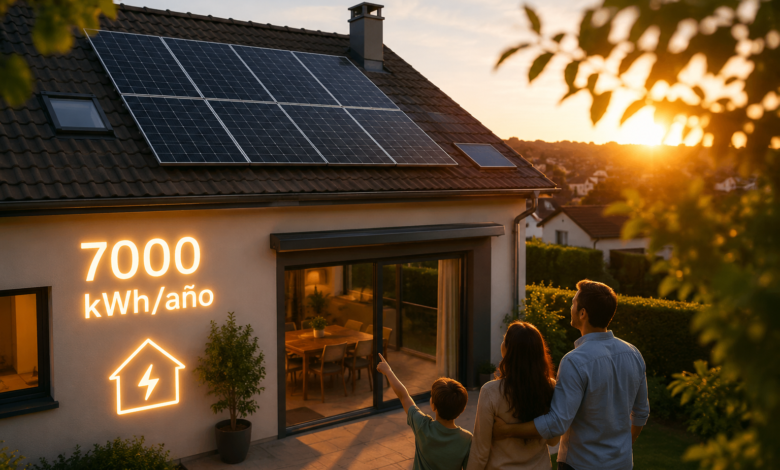 Precio de placas solares para vivienda de 7000 kWh al año