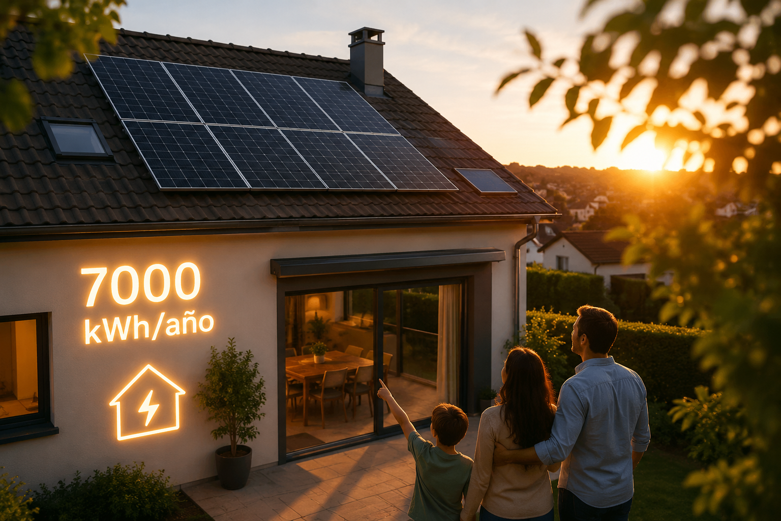 Precio de placas solares para vivienda de 7000 kWh al año