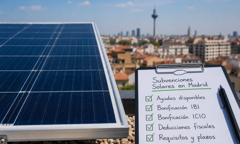 Subvenciones solares en Madrid - qué comprobar