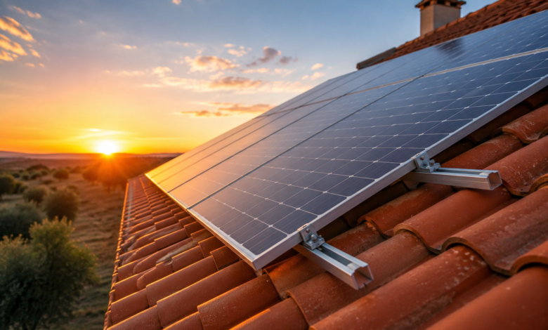 precio de placas solares con estructura para tejado inclinado