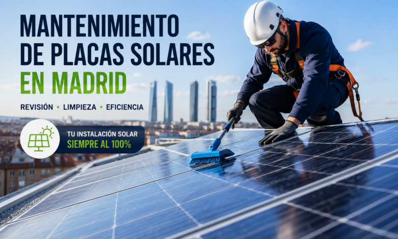 Mantenimiento de placas solares en Madrid - revisiones clave