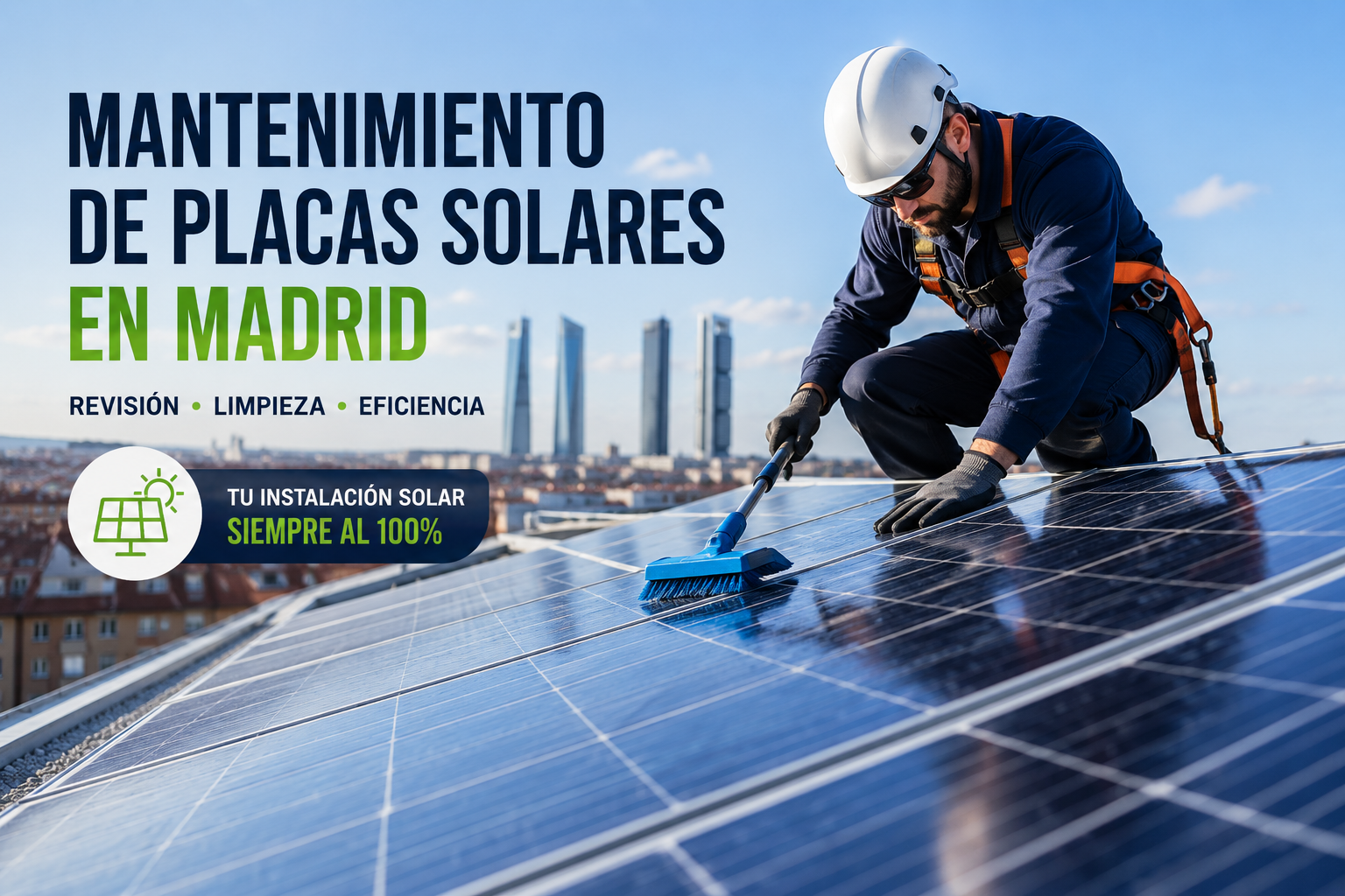 Mantenimiento de placas solares en Madrid - revisiones clave